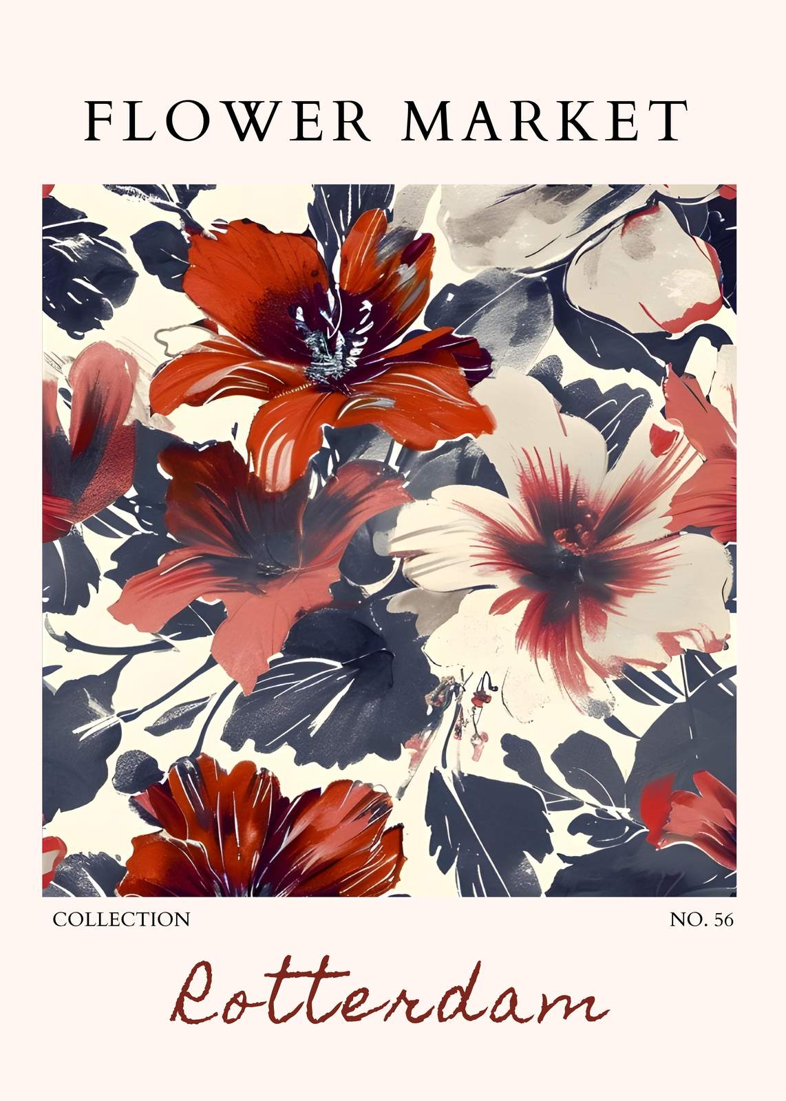 Bold Floral "Flower Market" Wall Art