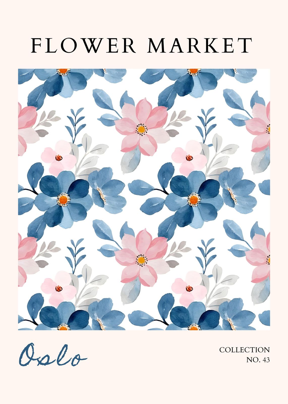 Watercolor Floral Oslo Collection Wall Art