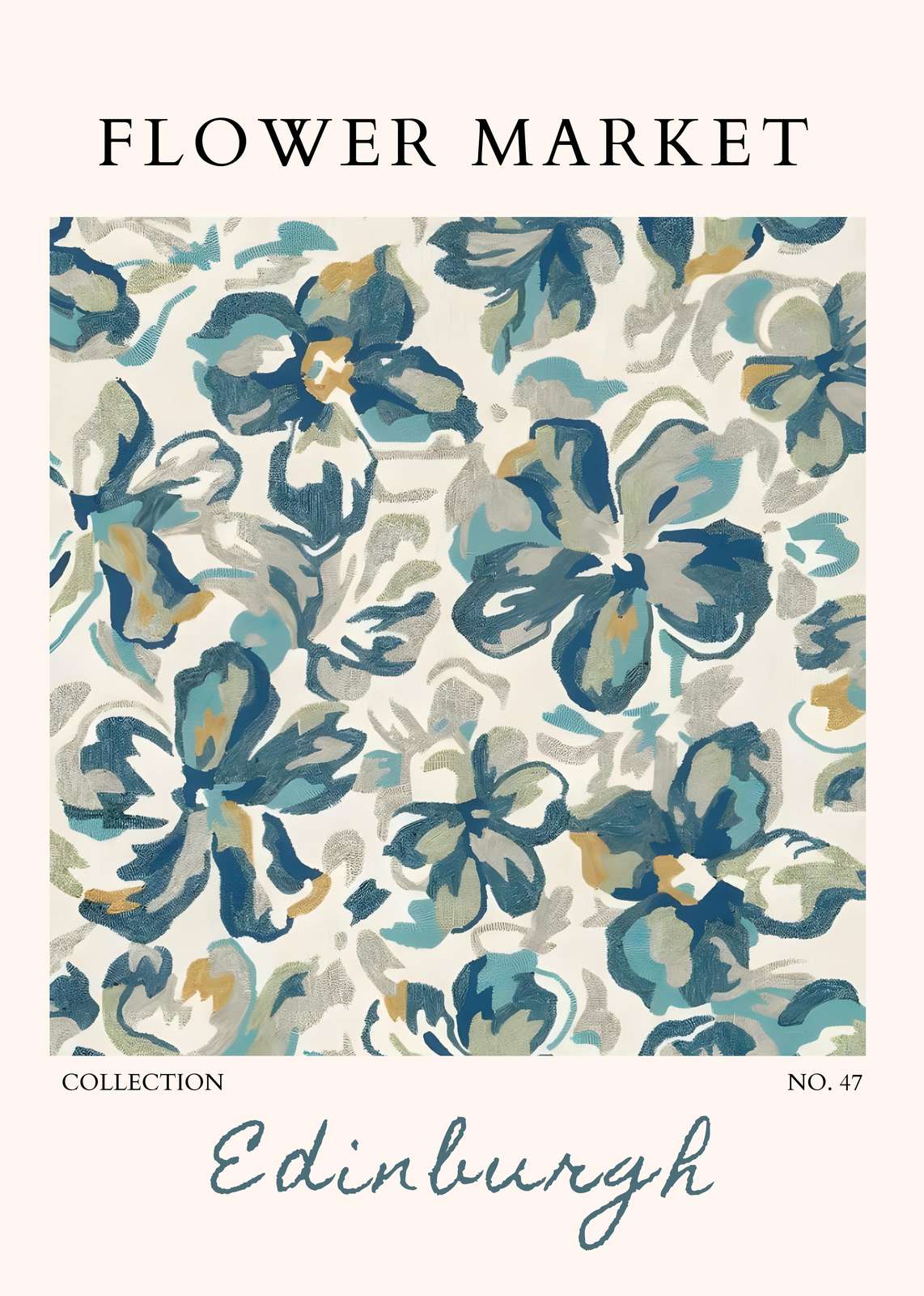 Abstract Floral Market Edinburgh Wall Art