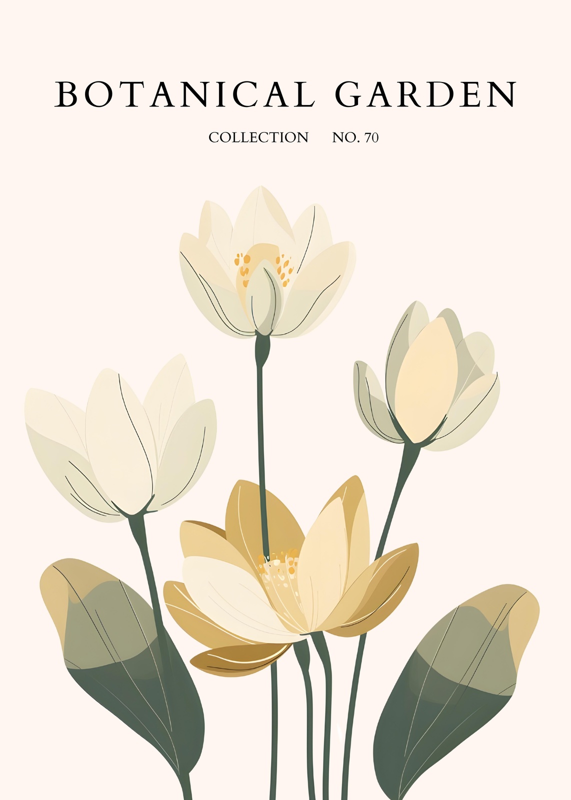 Serene Botanical Garden Lotus Wall Art