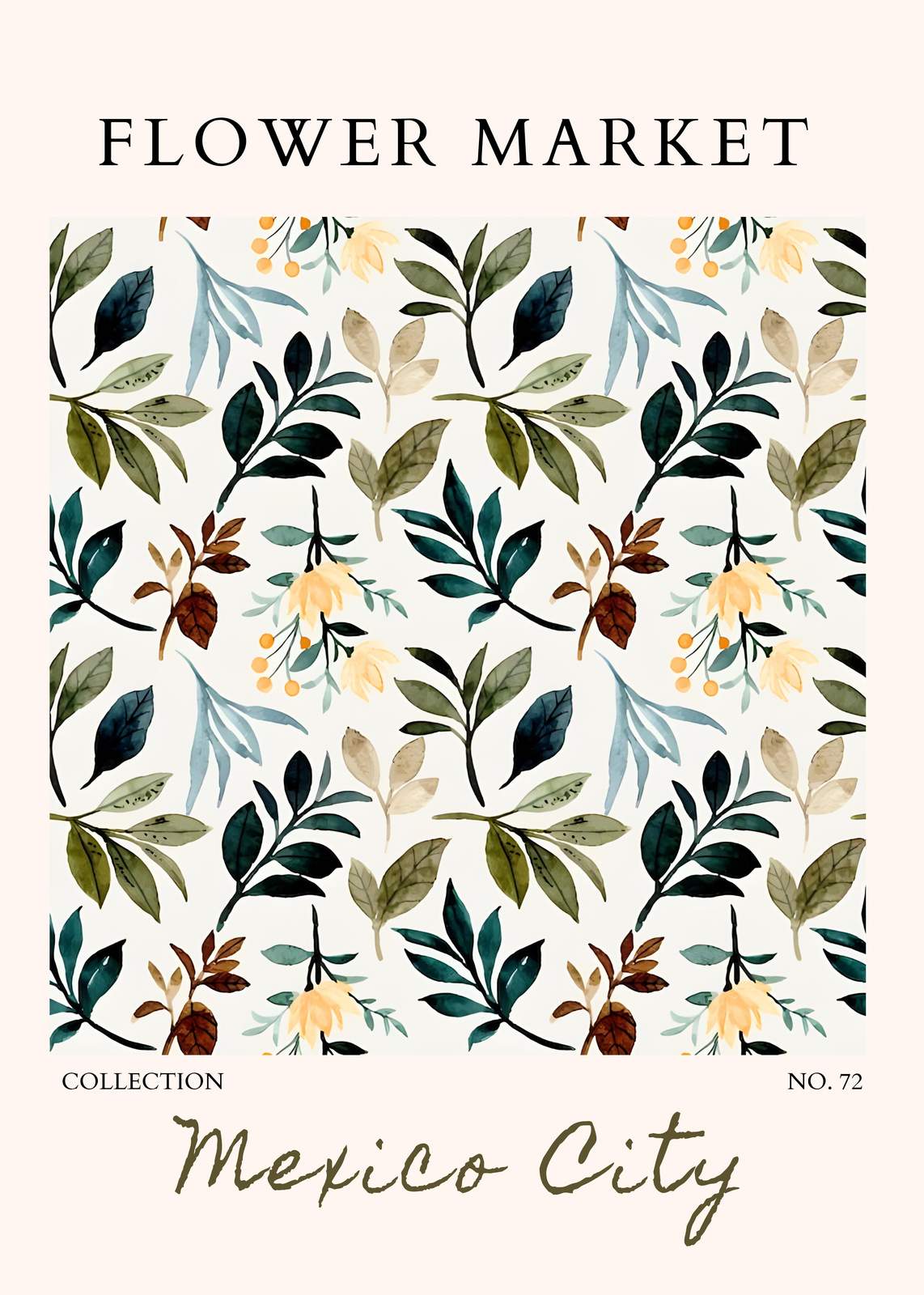 Botanical Bloom "Flower Market" Wall Art