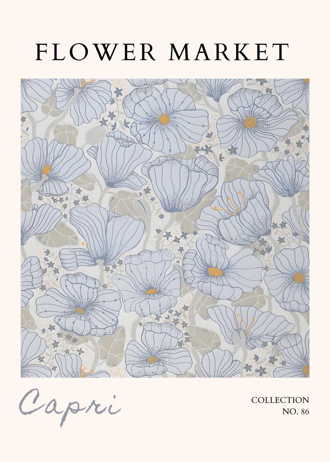 Serene Poppy 'Capri' Floral Wall Art