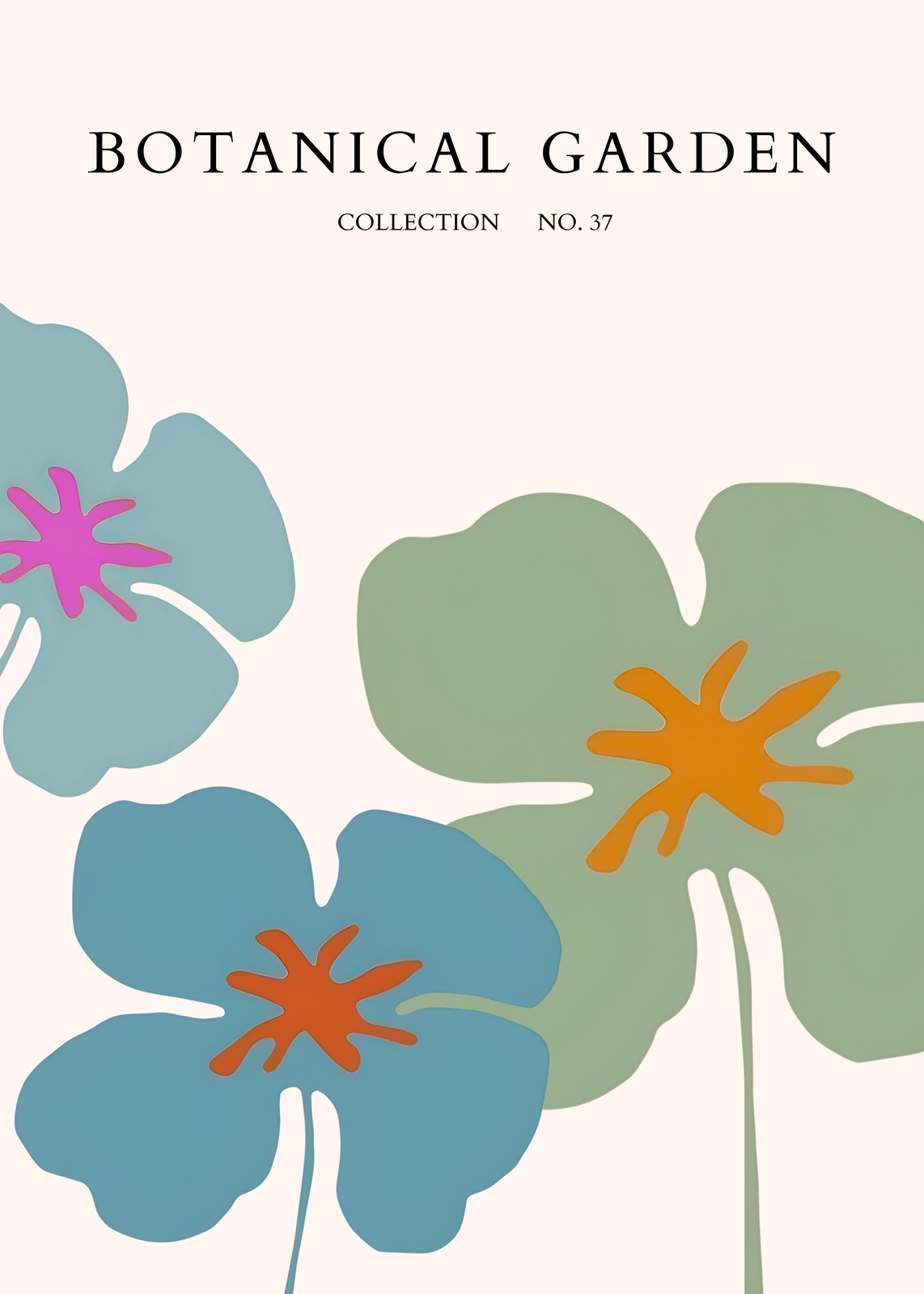 Abstract Botanical Floral Wall Art