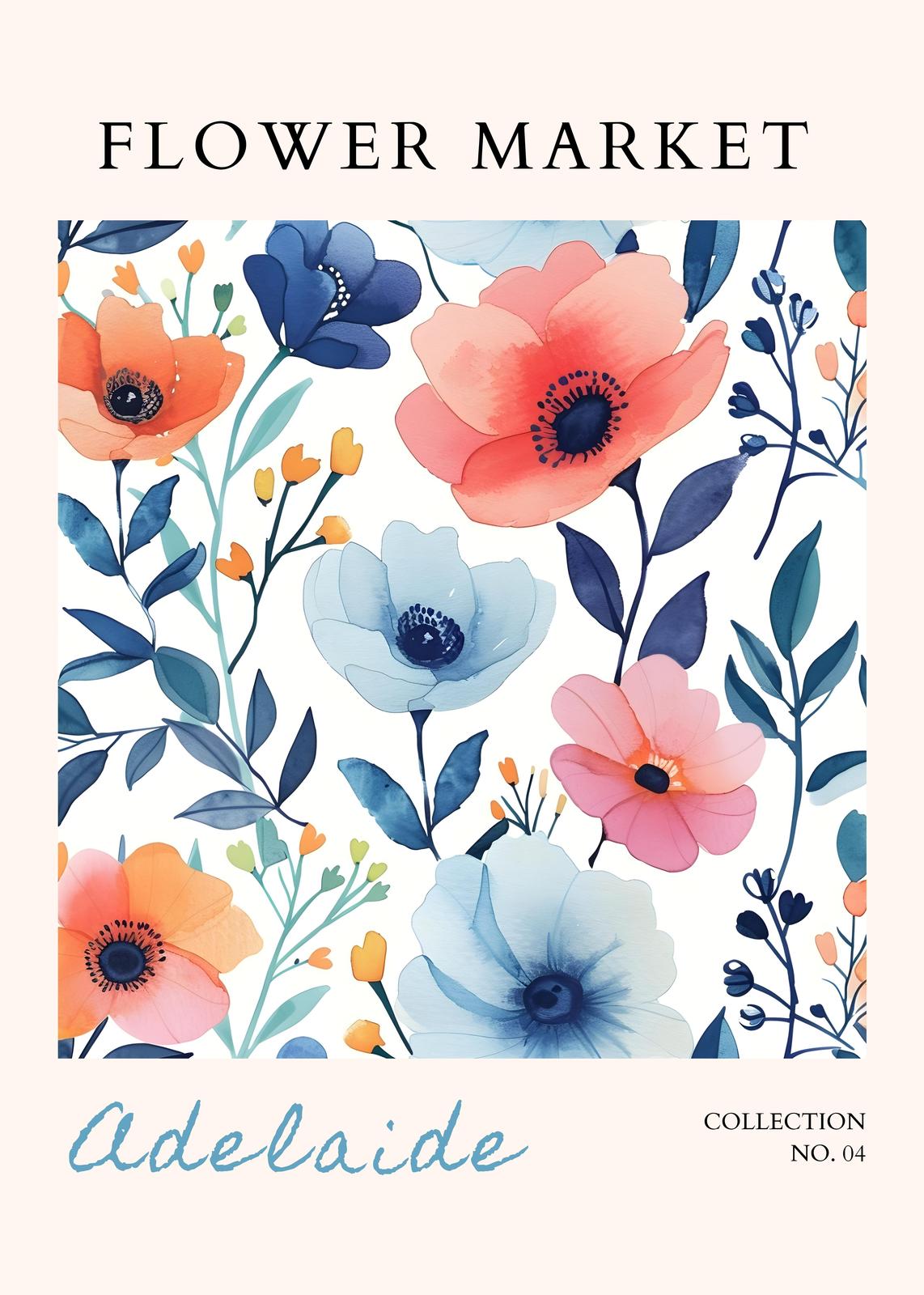 Adelaide Floral Watercolor Wall Art