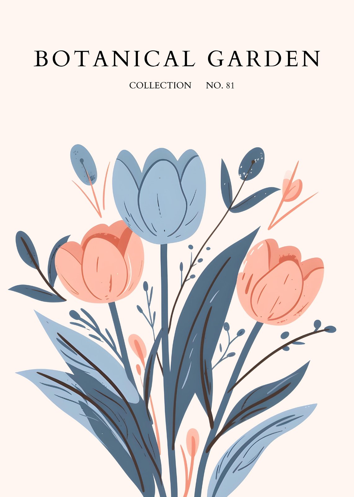 Soft Botanical Tulips Wall Art Wall Art