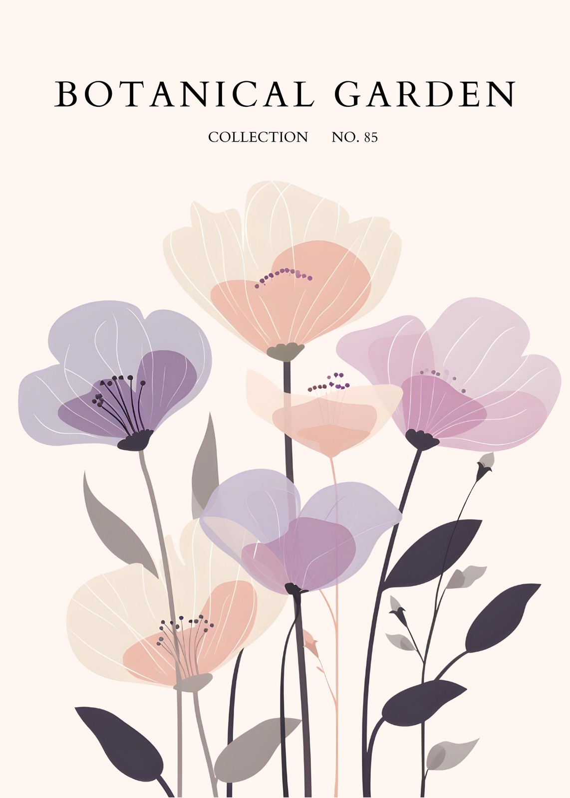 Pastel Floral Garden Collection Wall Art