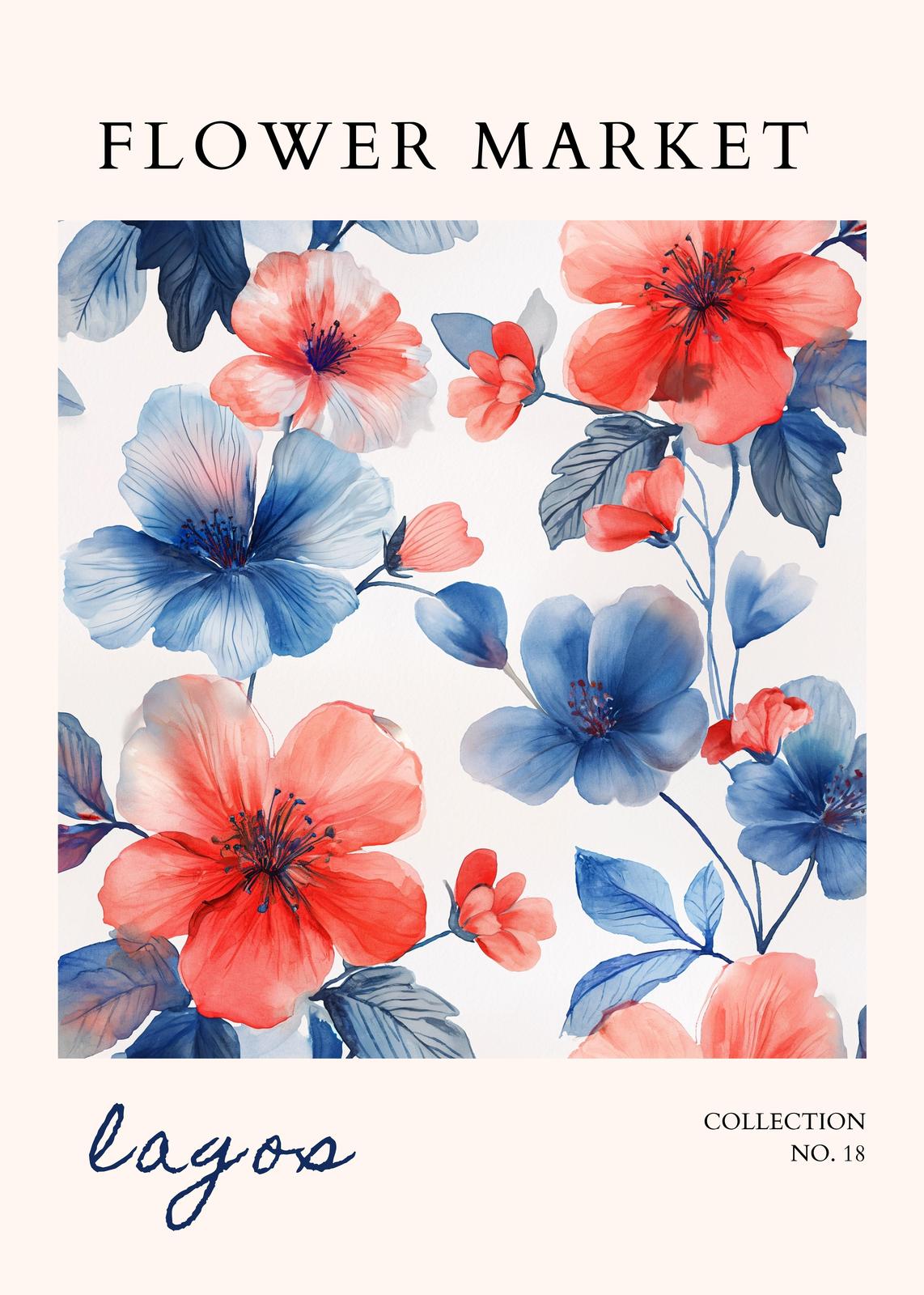 Floral Bloom Watercolor Wall Art