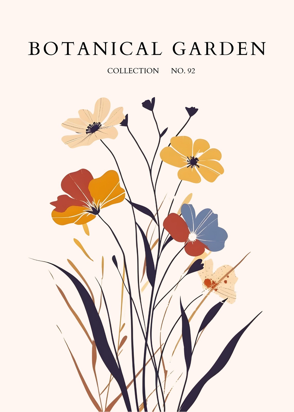 Modern Botanical Garden Art Wall Art