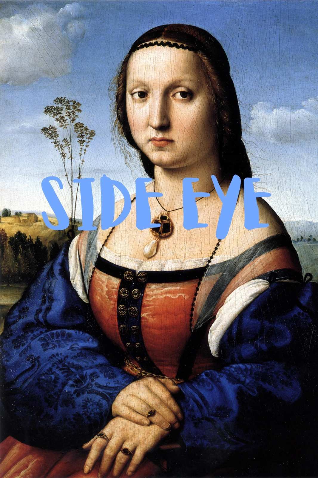 Renaissance Side Eye Portrait Wall Art