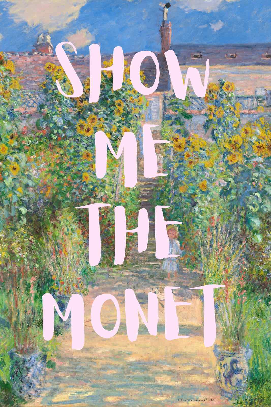 Monet's Garden Sunflower Path Wall Art