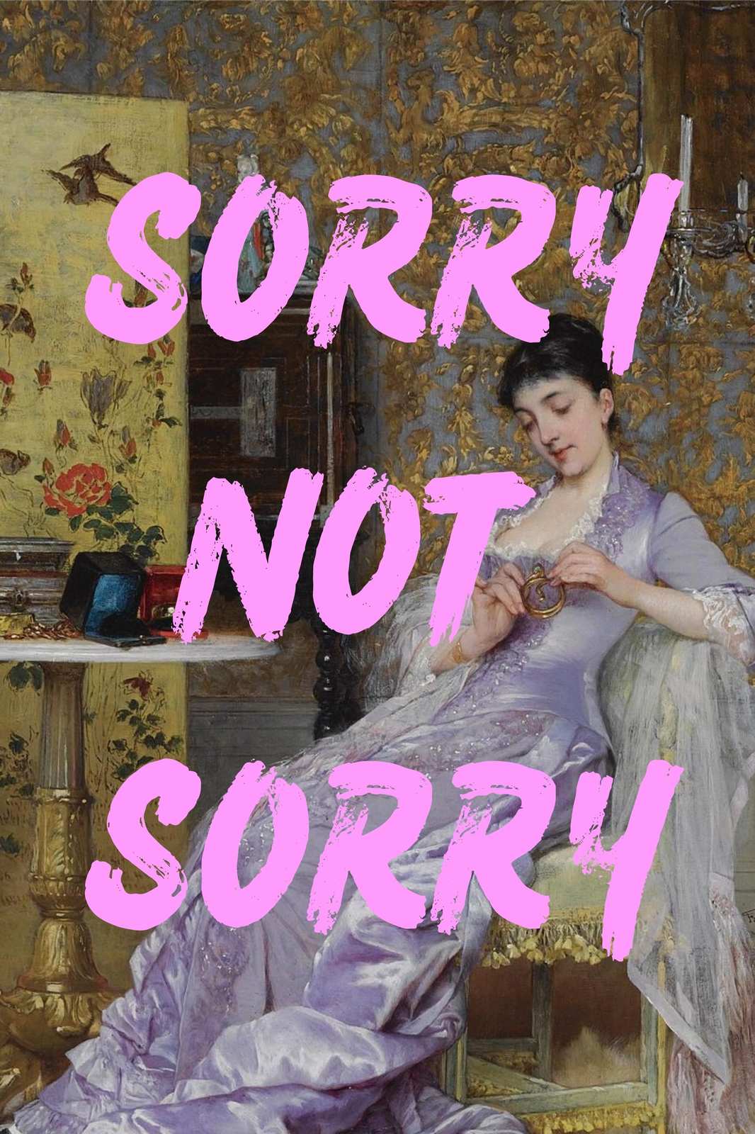 Victorian "Sorry Not Sorry" Wall Art