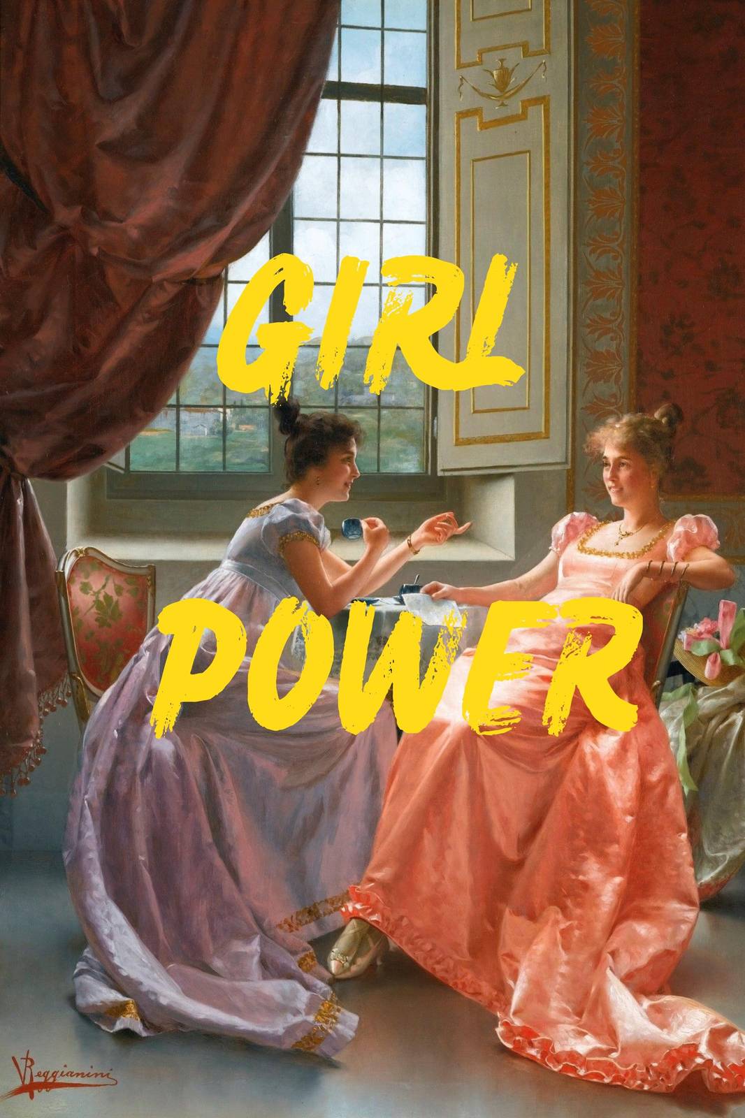 Girl Power Vintage Art Wall Art