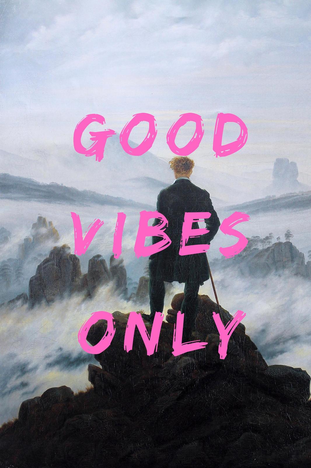 Wanderer Good Vibes Only Wall Art