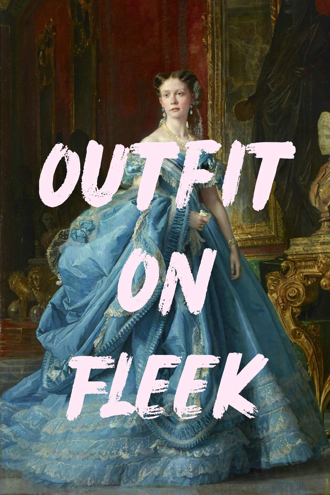 Regal Blue Gown Fashion Statement Wall Art