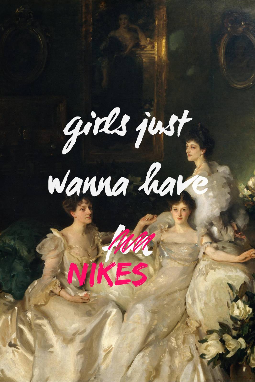 Girls Just Wanna Have Nikes Wall Art