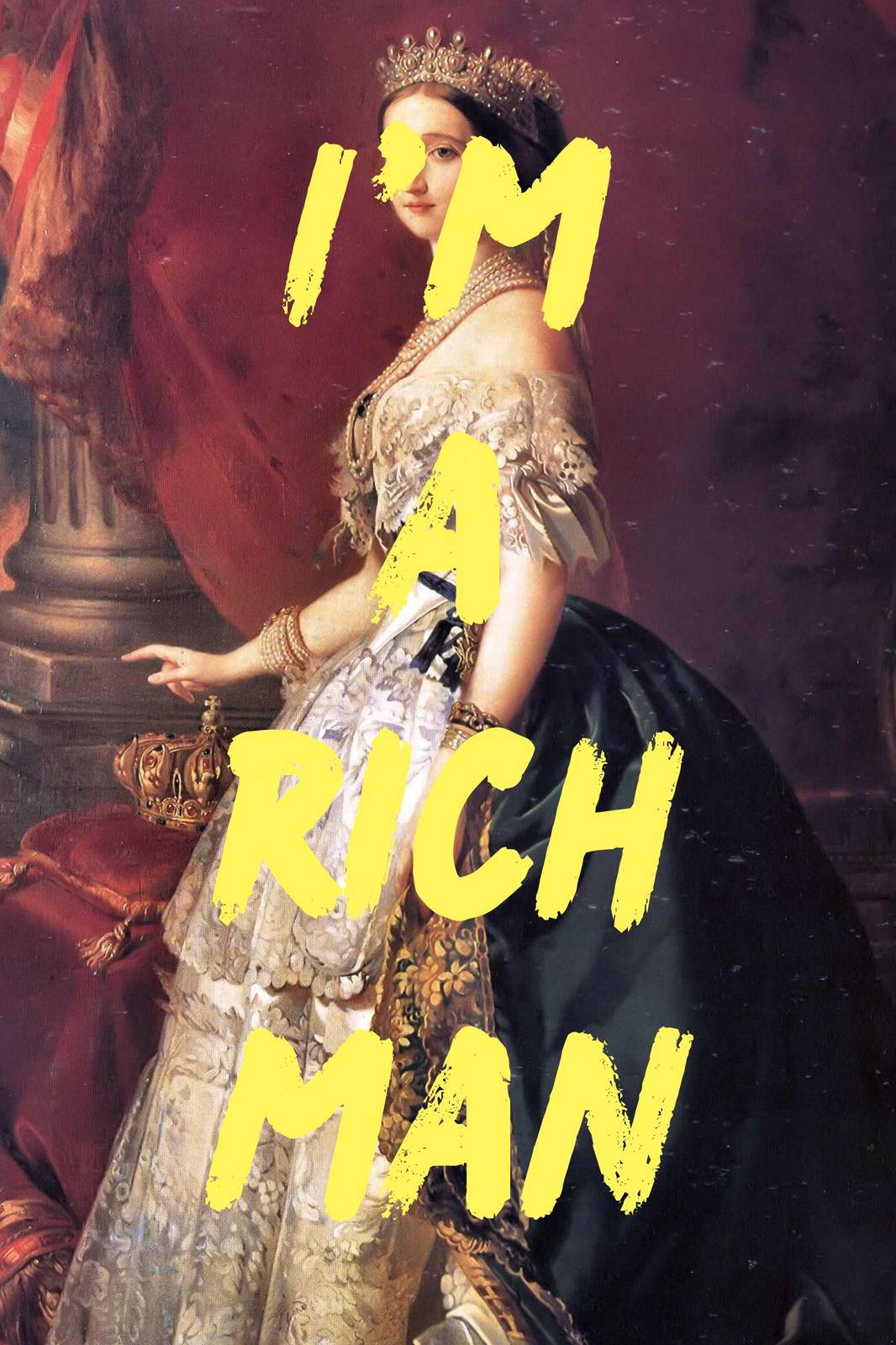 Bold "I'm A Rich Man" Portrait Wall Art