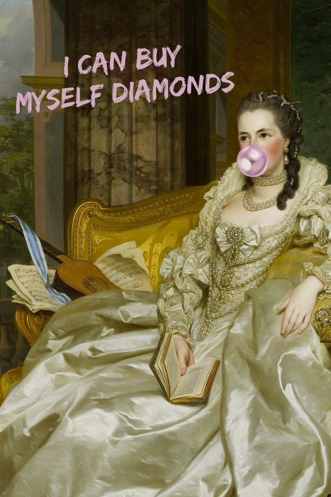 I Can Buy Myself Diamonds Vintage Portrait Wall Art