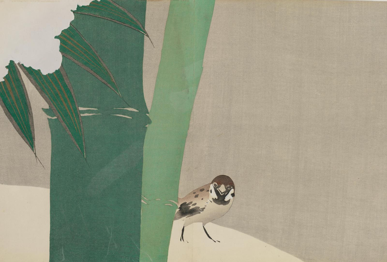 Serene Sparrow & Bamboo Wall Art