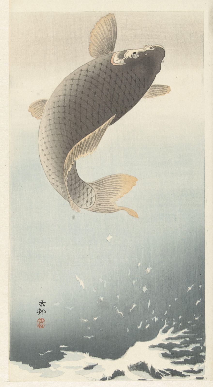 Leaping Koi Fish Zen Art Wall Art