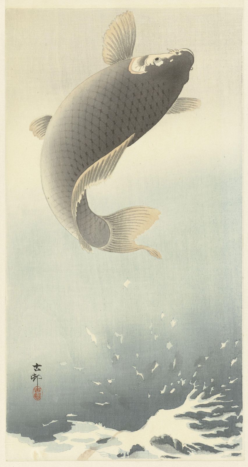 Leaping Carp Zen Wall Art Wall Art