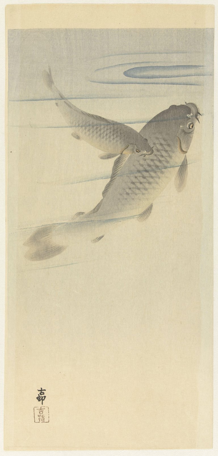 Serene Koi Fish Swim Wall Art - Japanese Art