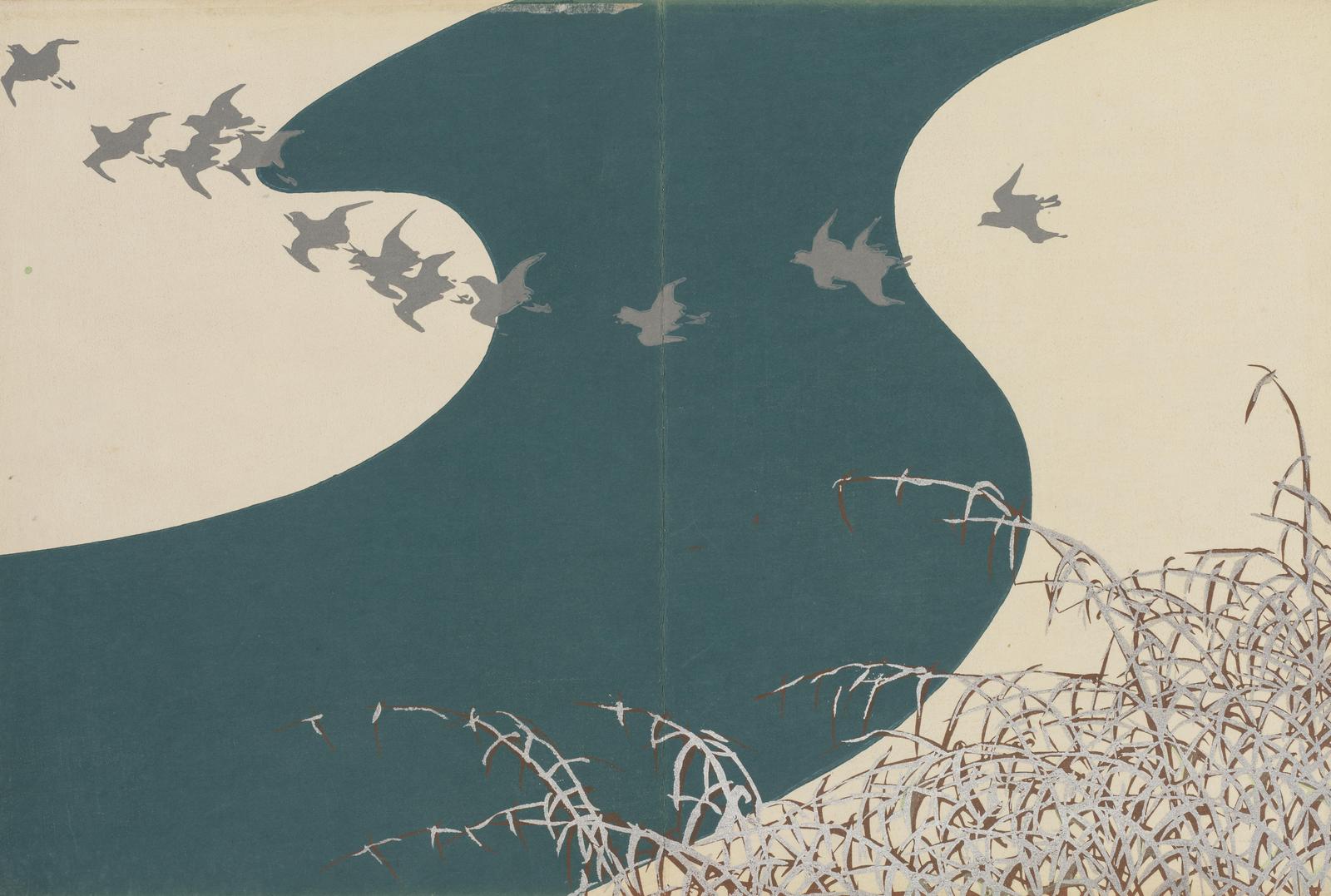 Serene Flock of Birds Wall Art