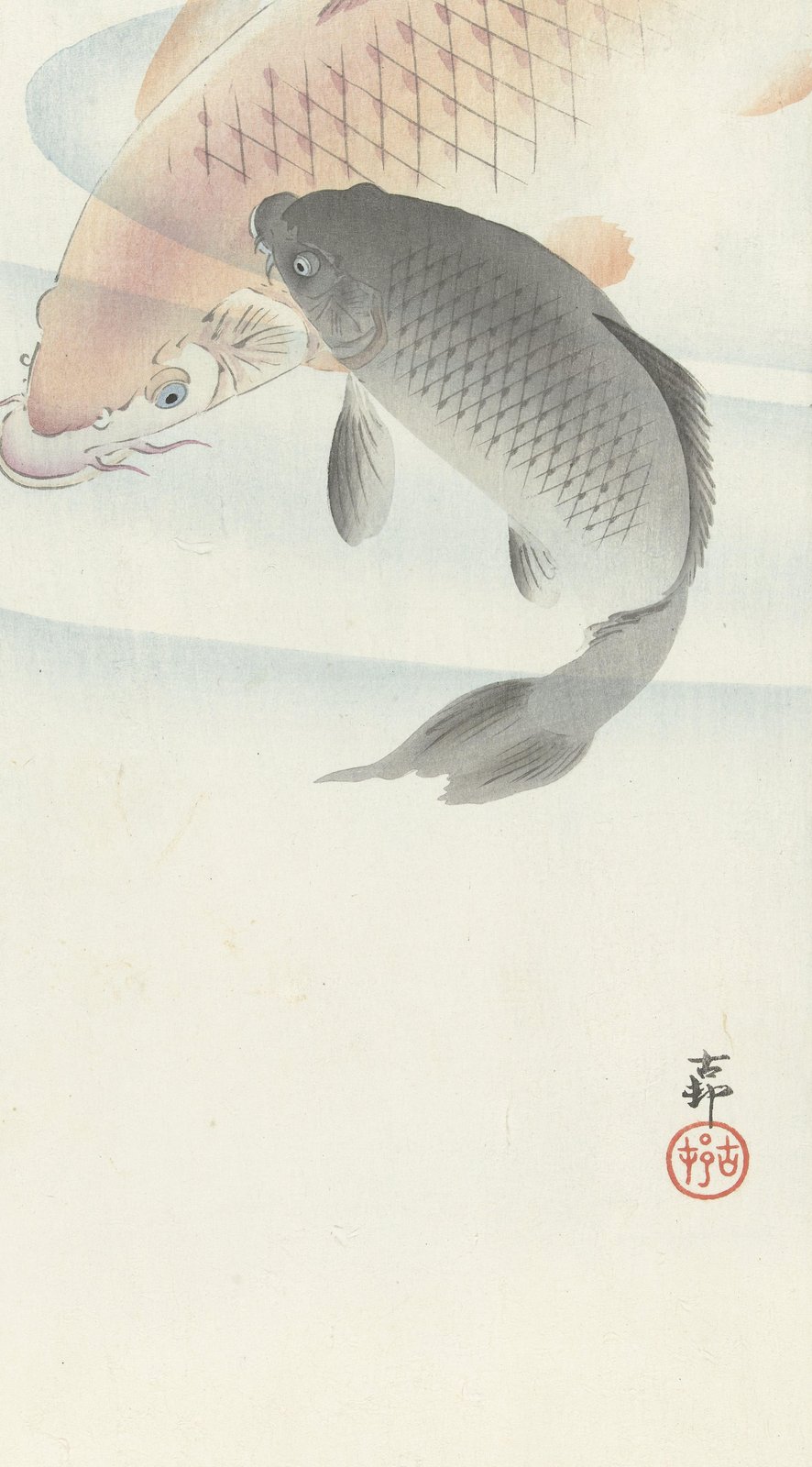 Serene Koi Fish Japanese Art Wall Art