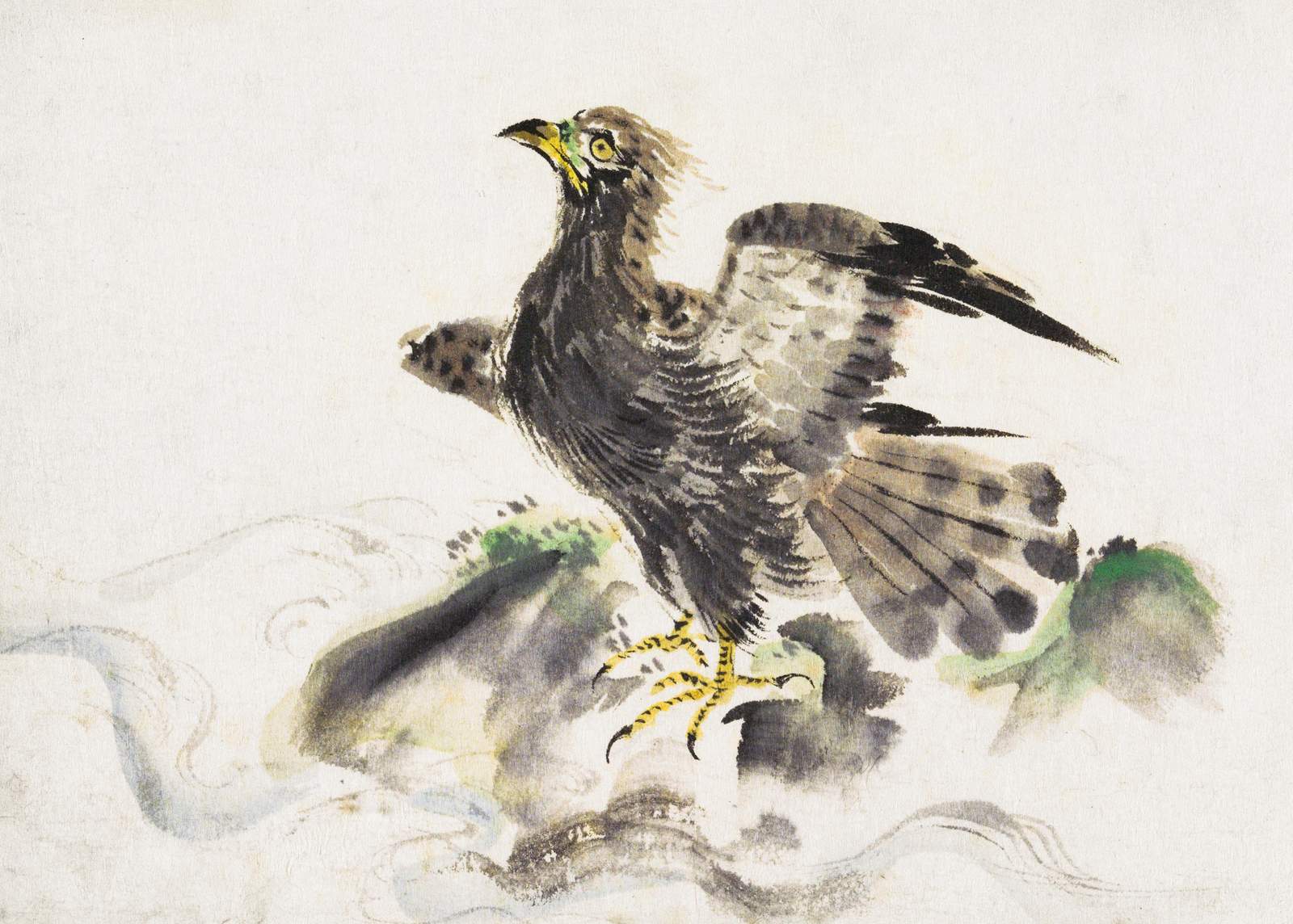 Majestic Eagle Perched on Rocks Wall Art