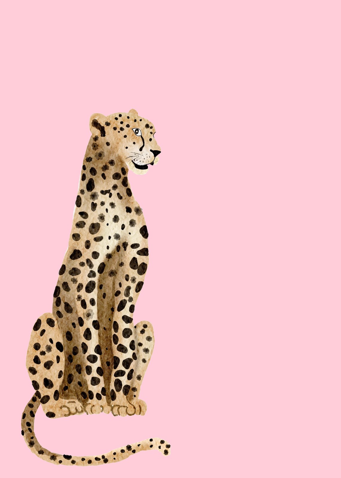 Playful Cheetah Portrait Wall Art