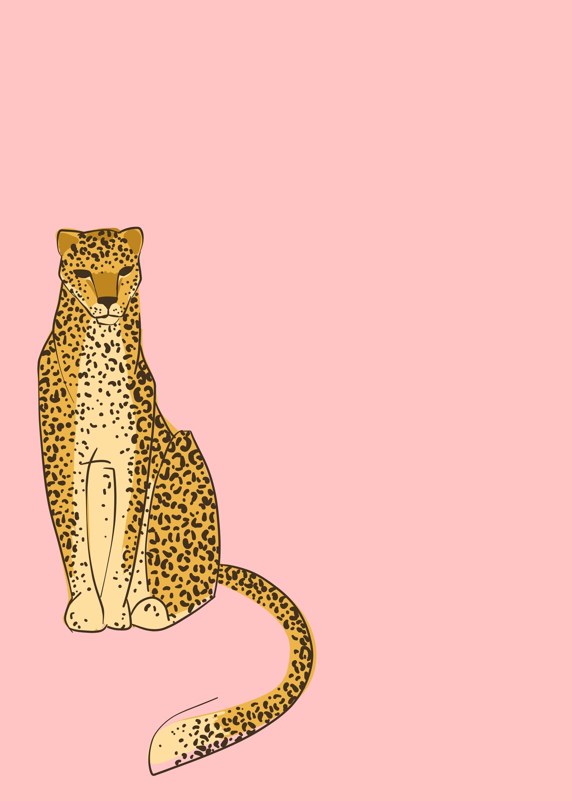 Chic Sitting Cheetah Wall Art