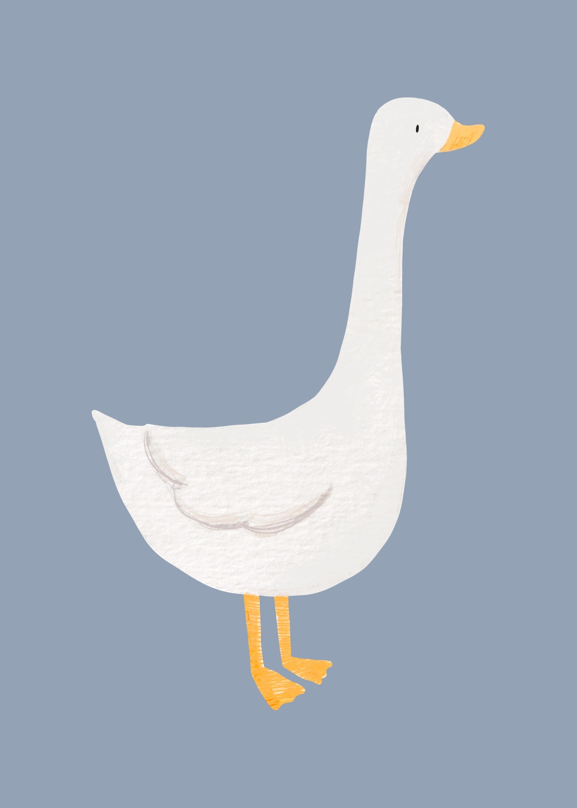 Charming Goose Illustration Wall Art