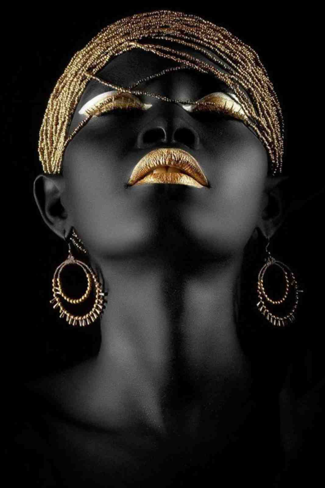 Gold Glamour Portrait Wall Art