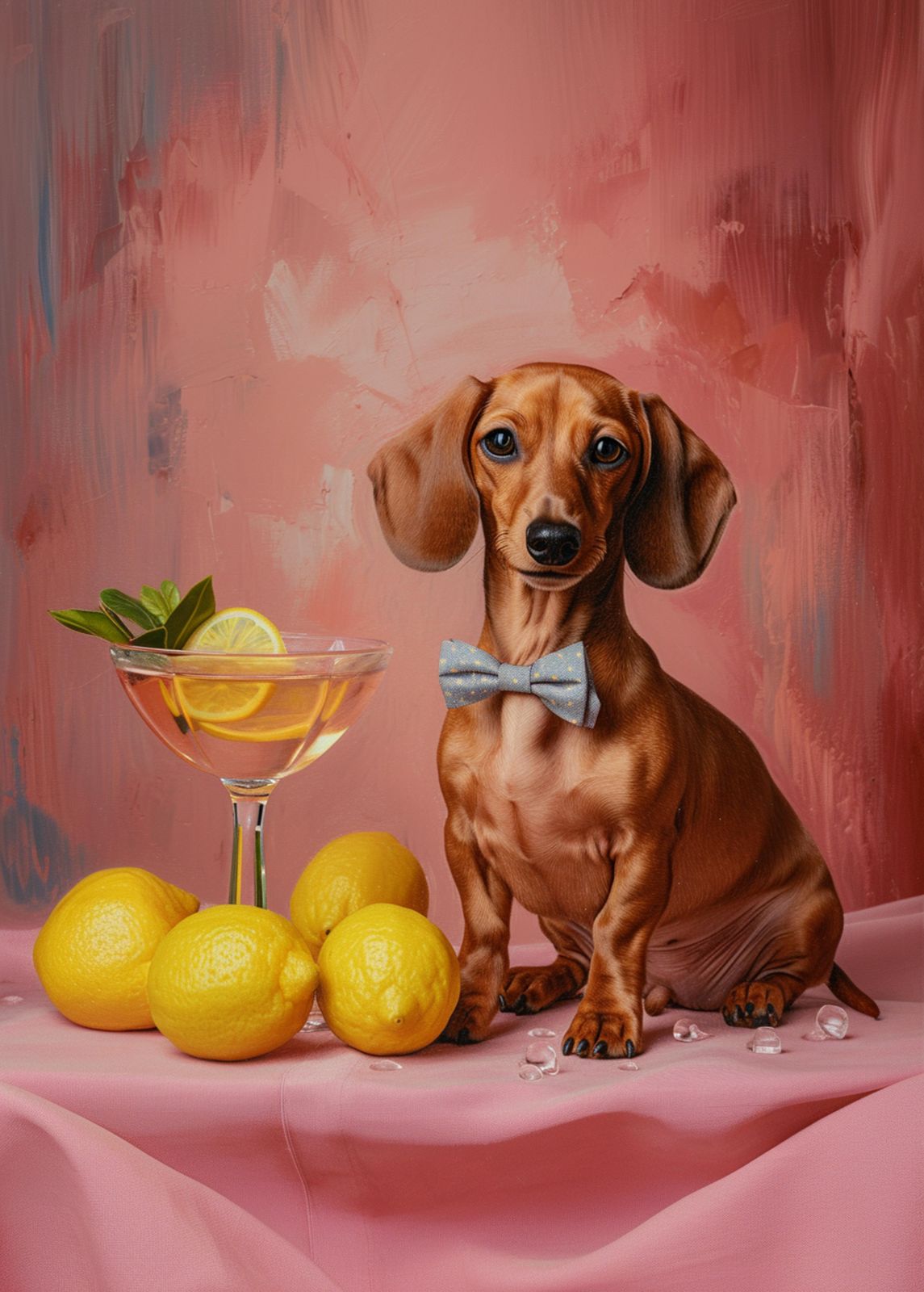 Charming Dachshund Cocktail Wall Art