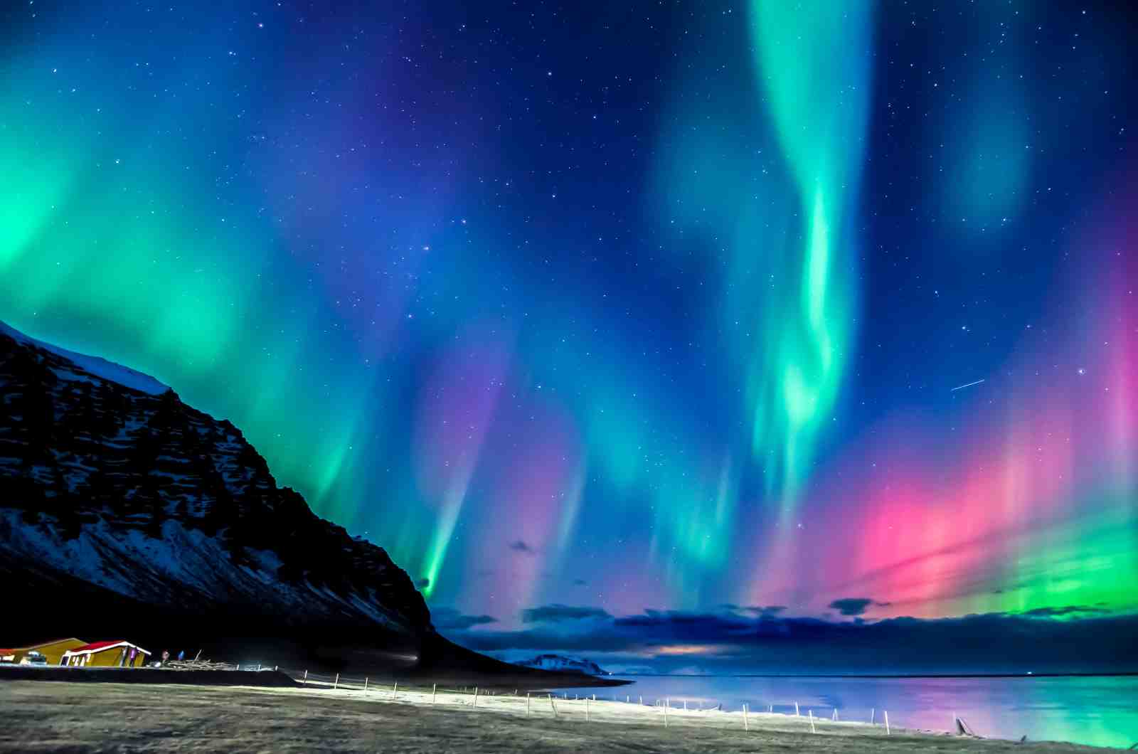 Northern Lights Aurora Landscape Wall Art