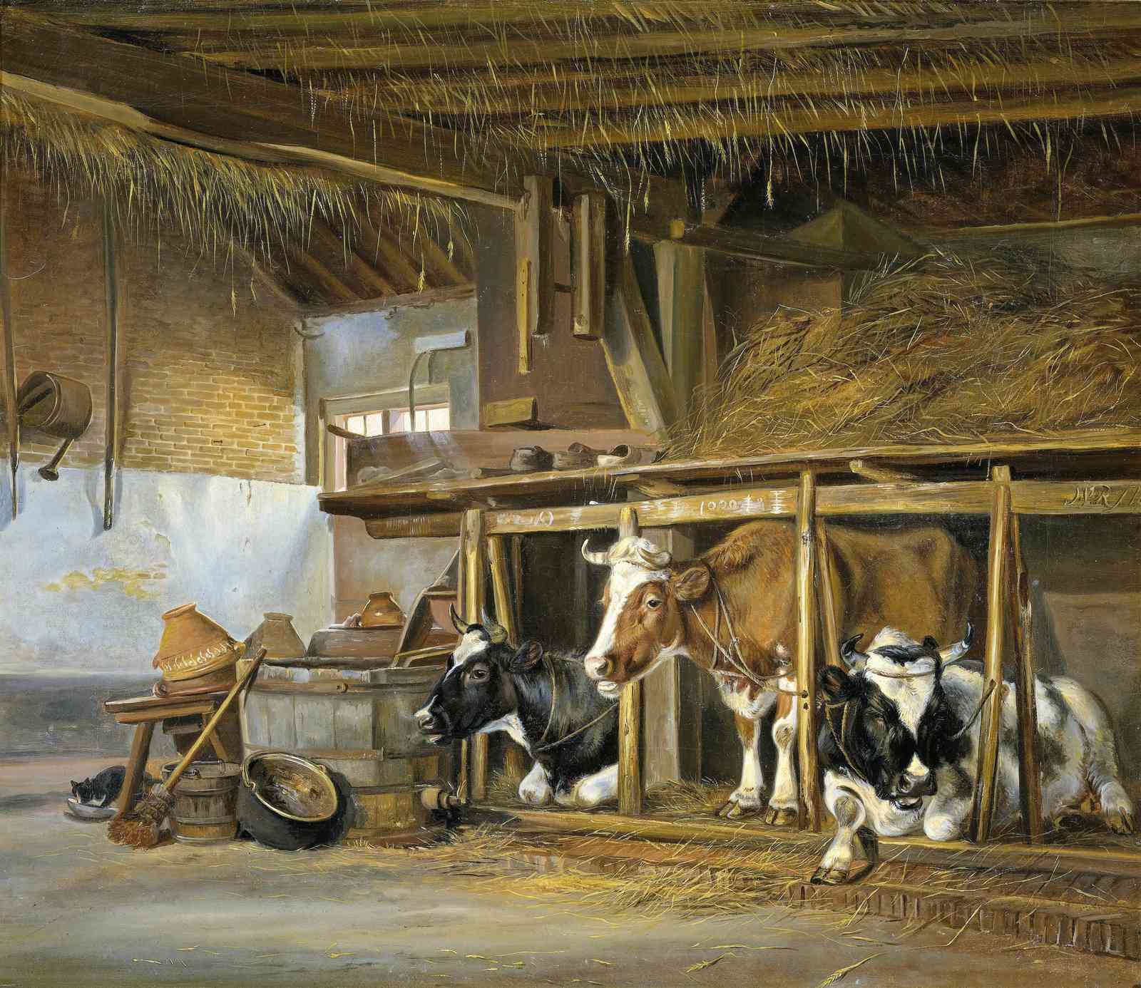 Rustic Barnyard Cows Wall Art