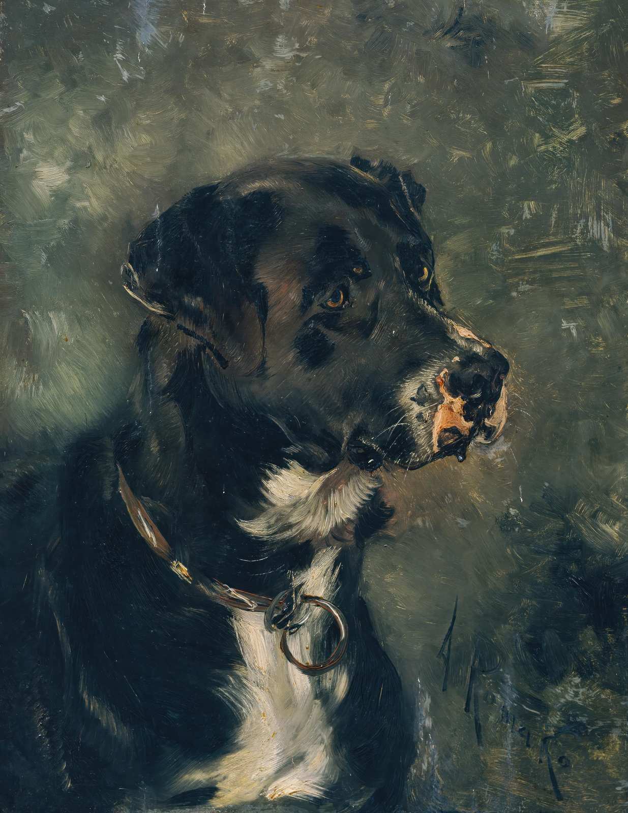 Noble Hound Portrait Vintage Dog Wall Art