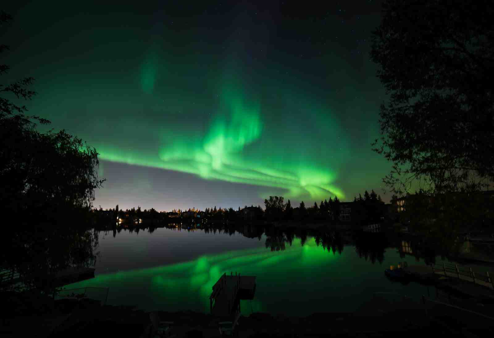 Enchanting Aurora Lake Wall Art