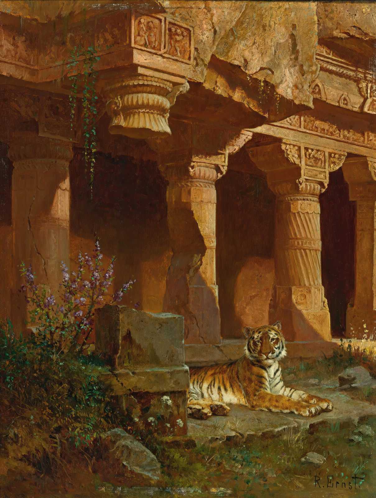 Majestic Tiger Ruins Wall Art