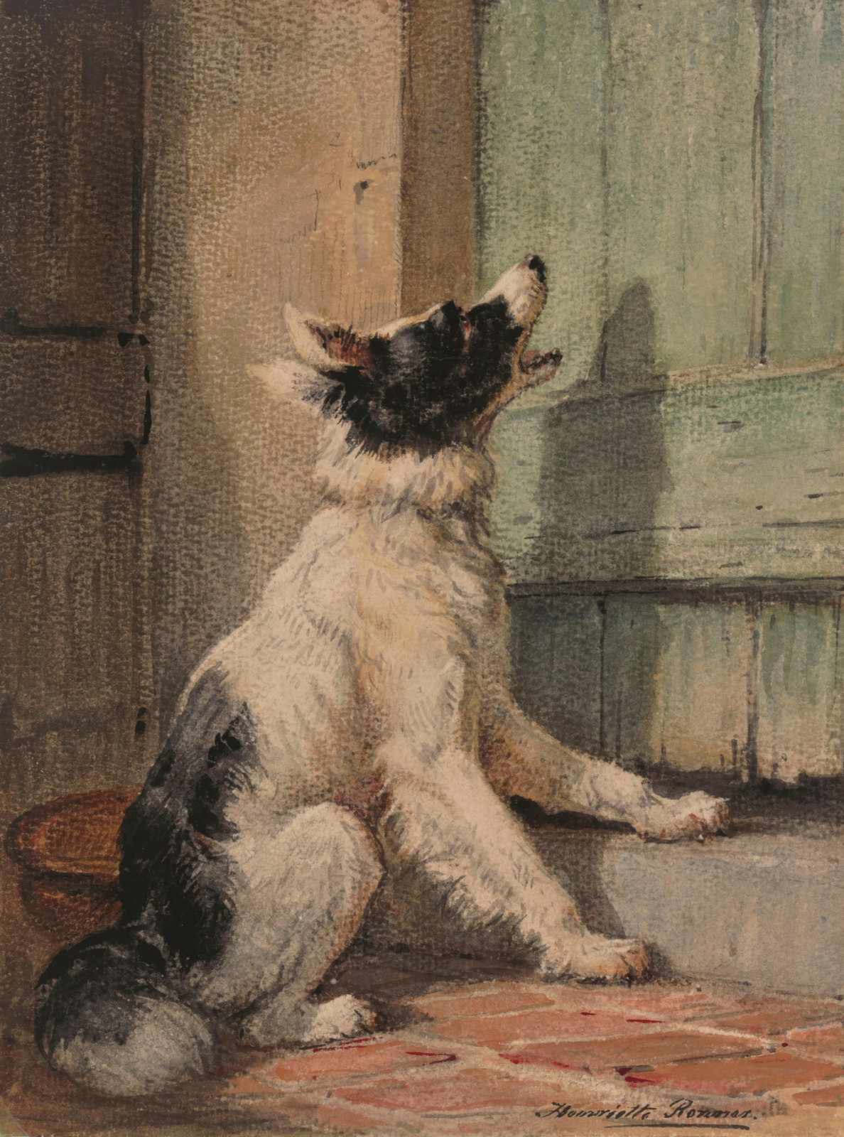 Loyal Watchdog at the Door Wall Art
