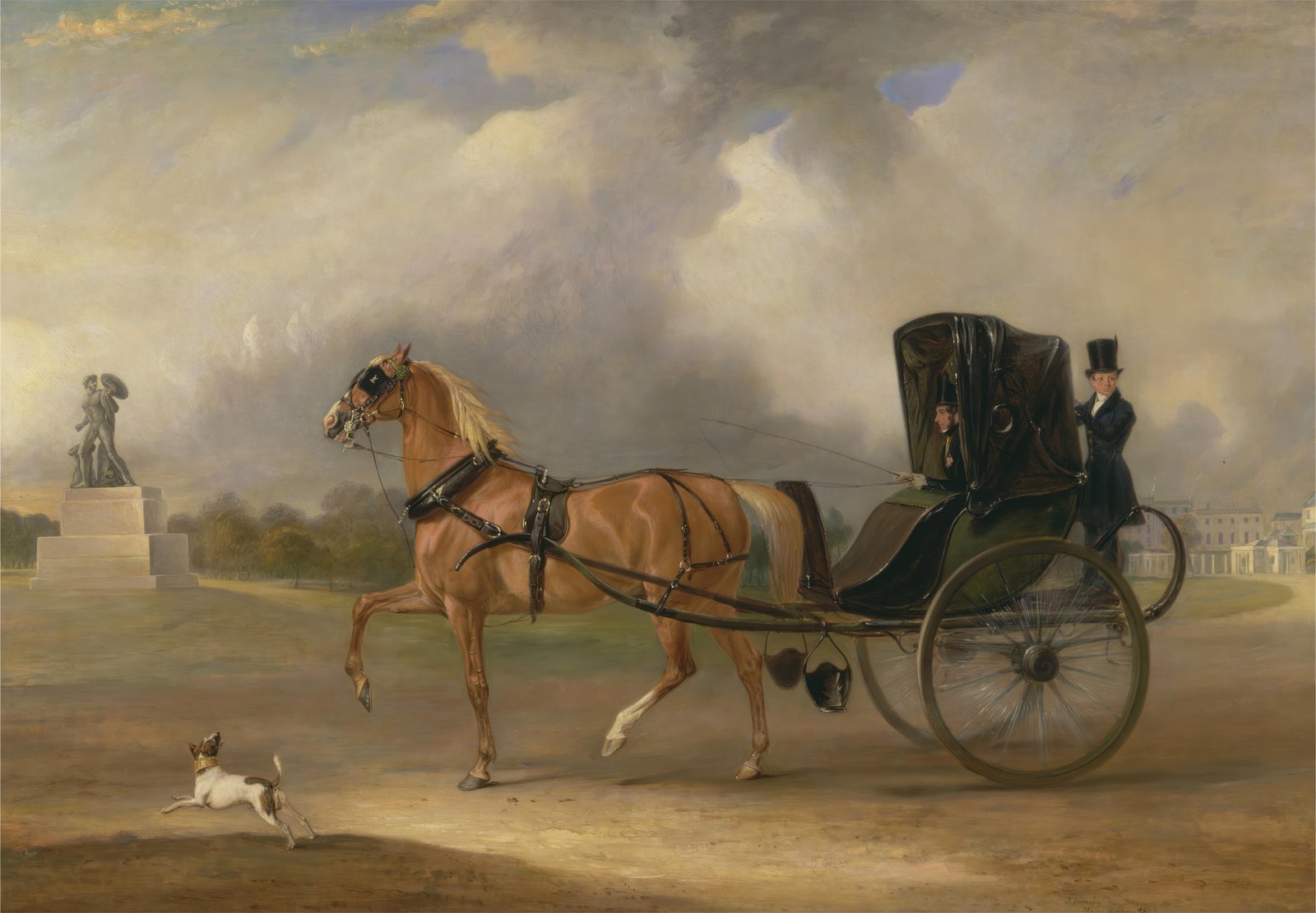 Elegant Carriage Horse & Aristocrats Wall Art