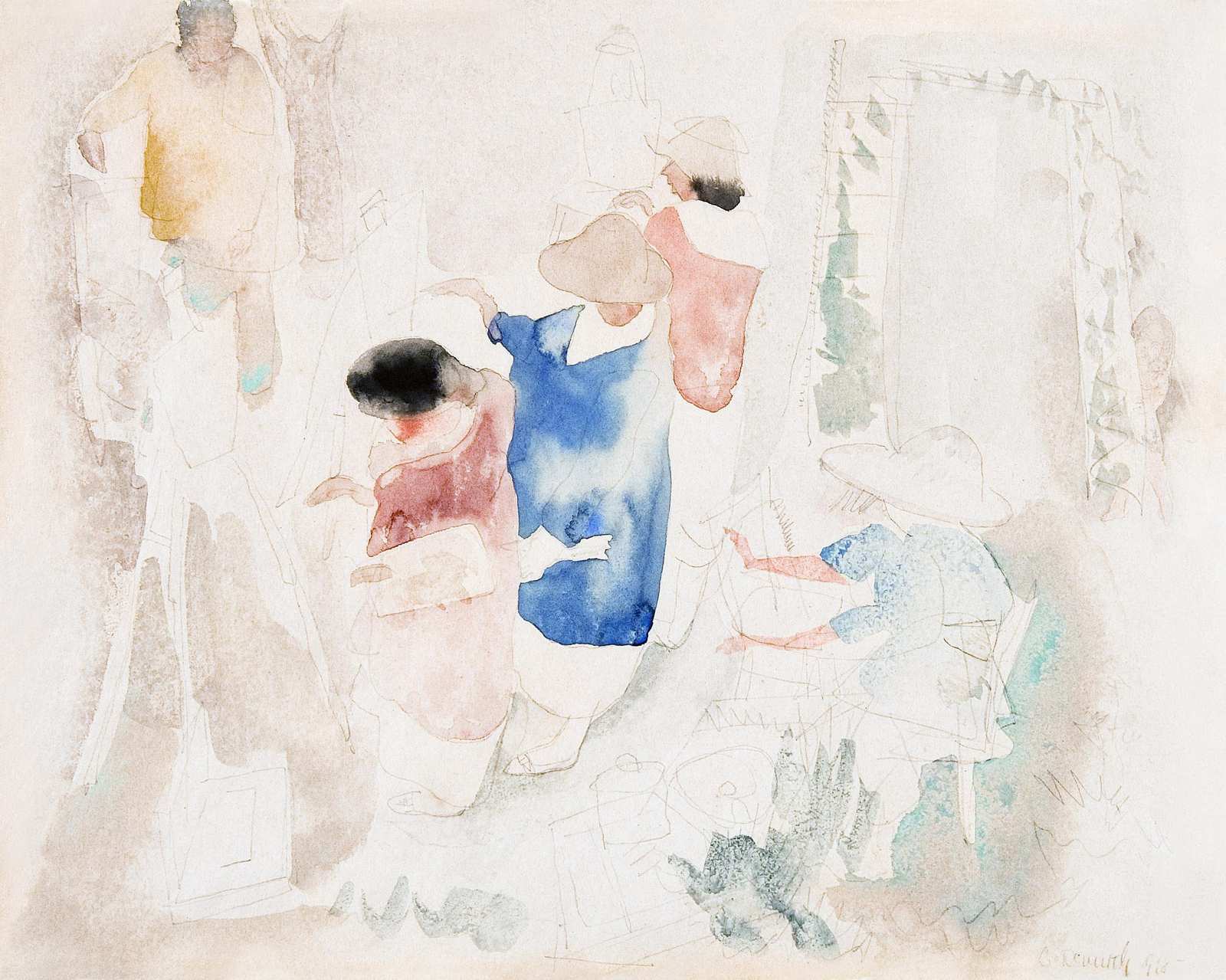 Enigmatic Gathering Watercolor Wall Art