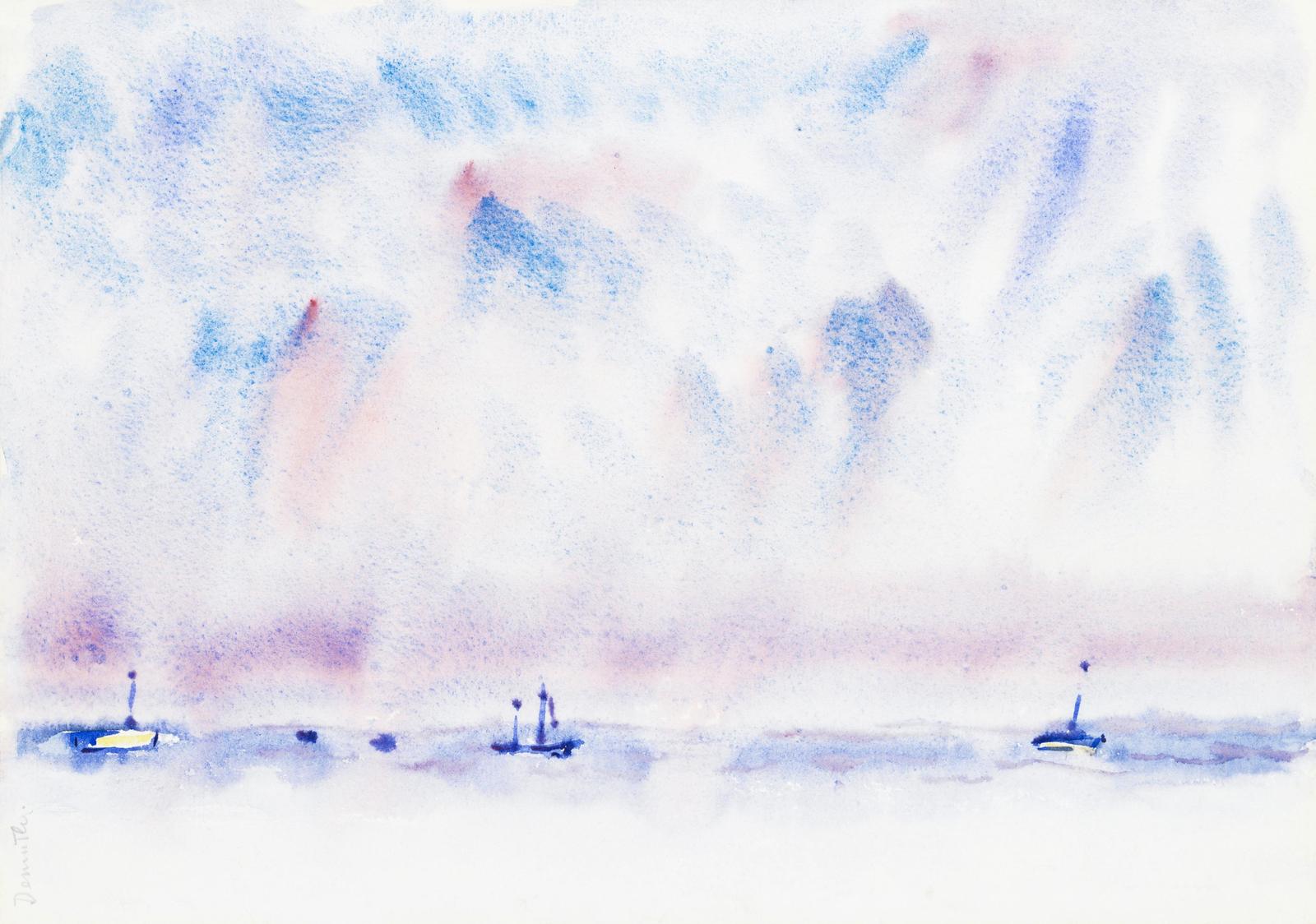 Serene Sailboats Watercolor Wall Art
