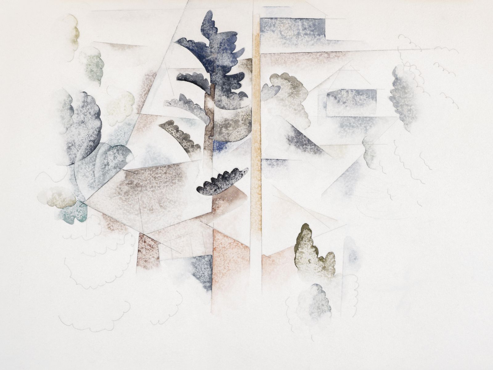 Abstract Treehouse Geometric Wall Art