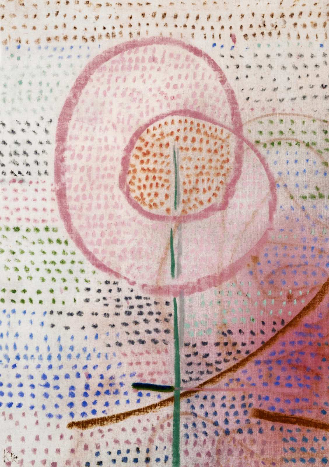 Abstract Floral Dot Art Wall Art