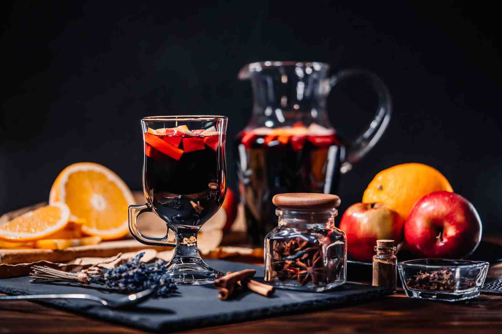 Cozy Mulled Wine Holiday Scene Wall Art