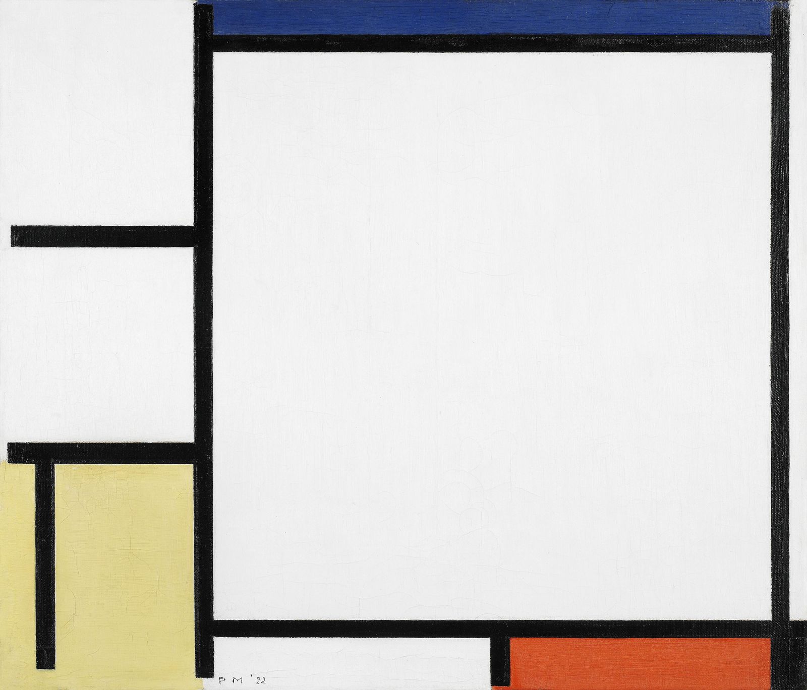 Abstract Geometric Yellow Blue Red Wall Art
