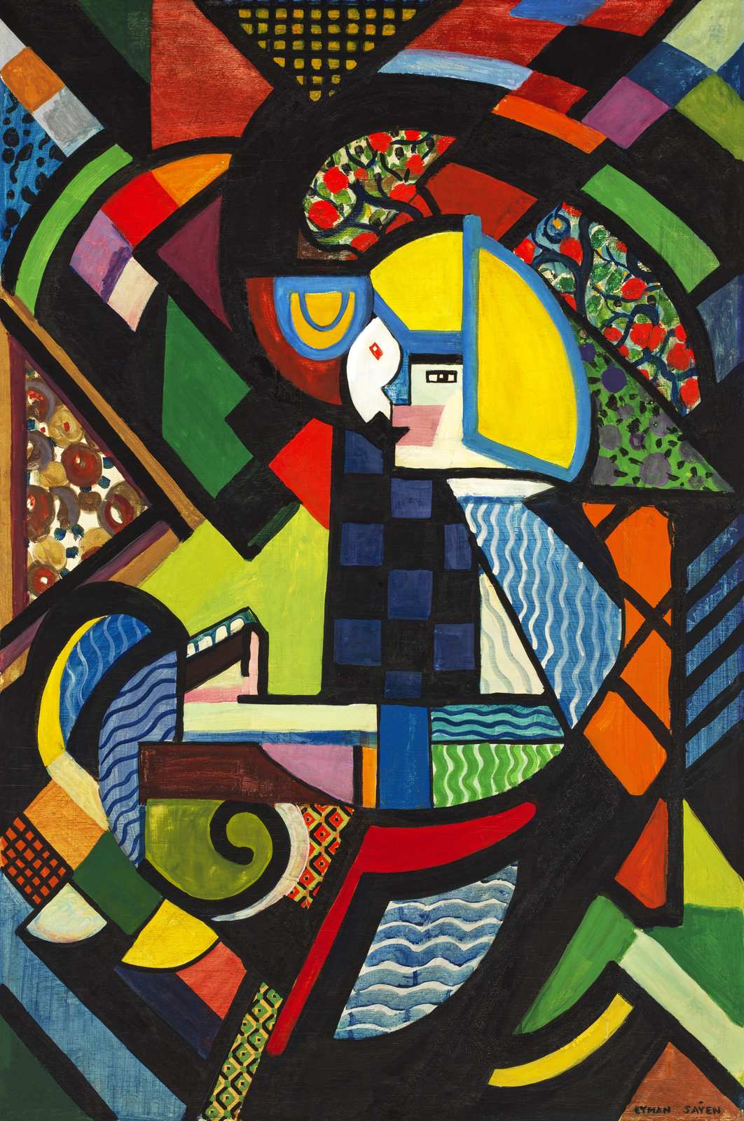 Abstract Cubist Portrait Wall Art