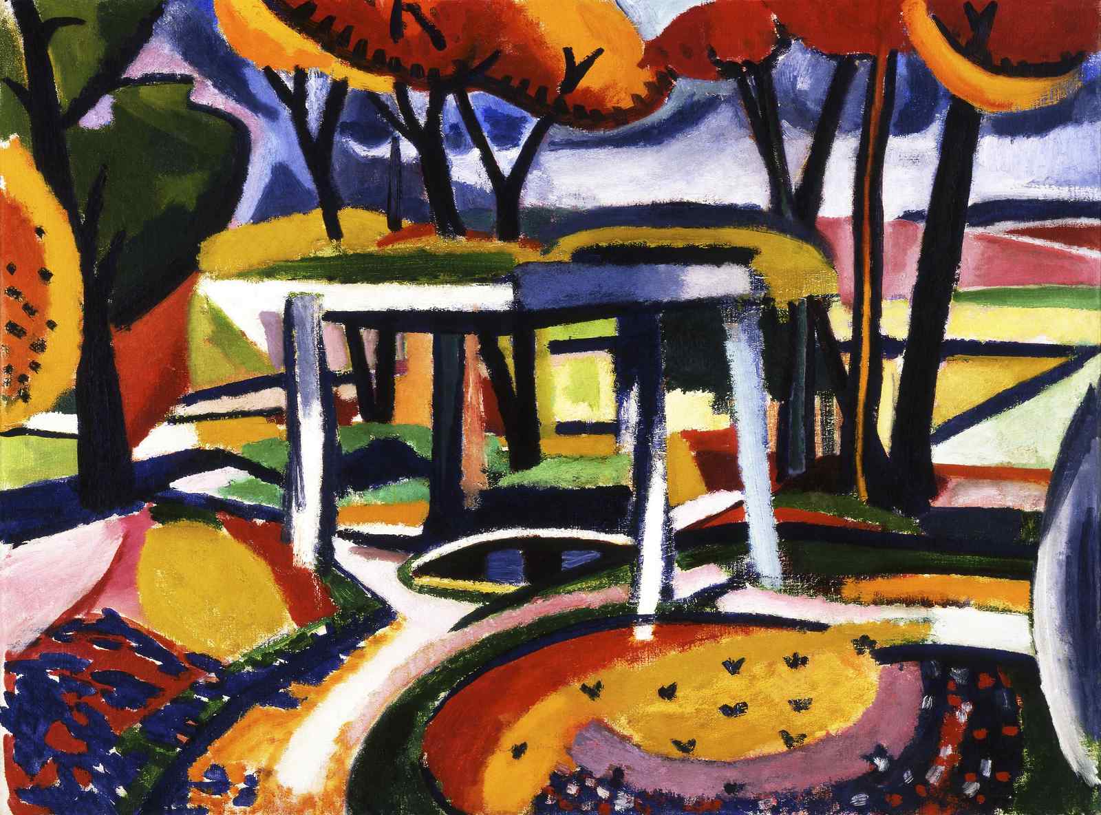 Vibrant Fauvist Trees Wall Art - Modern Wall Art