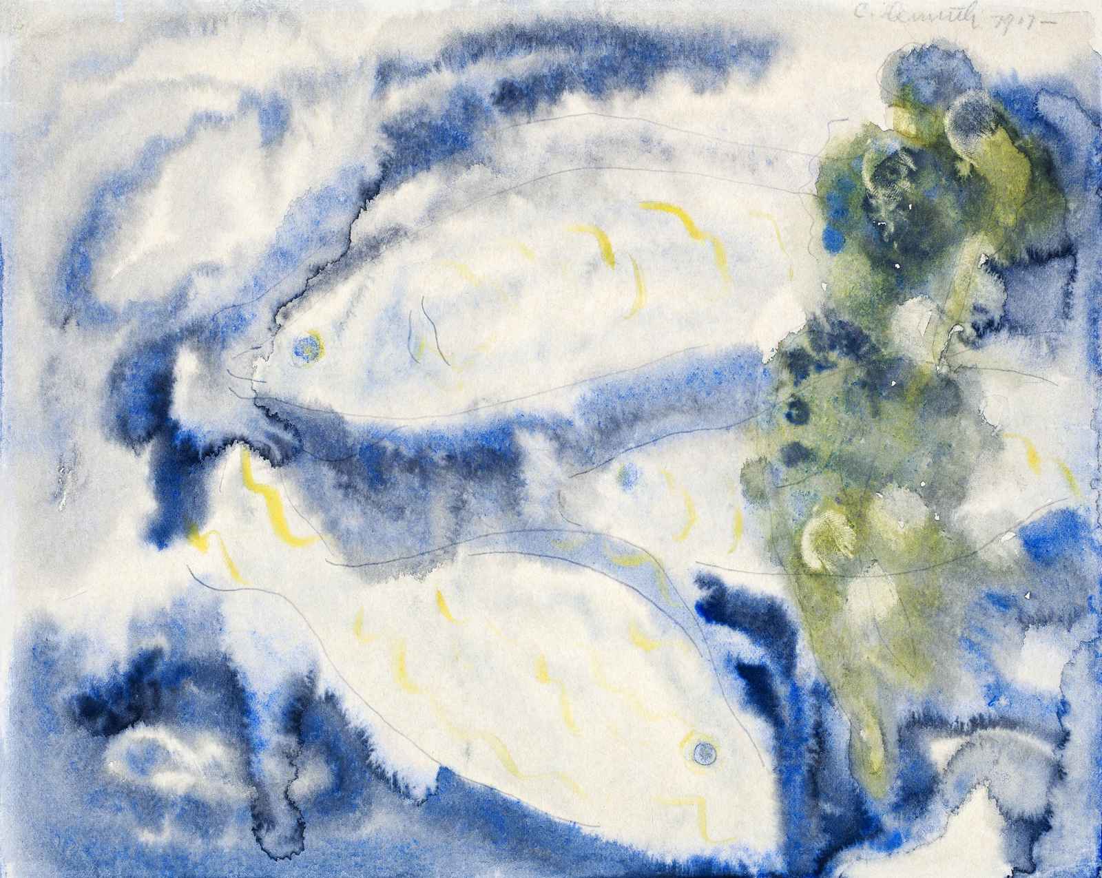 Enigmatic Fish Watercolor Wall Art