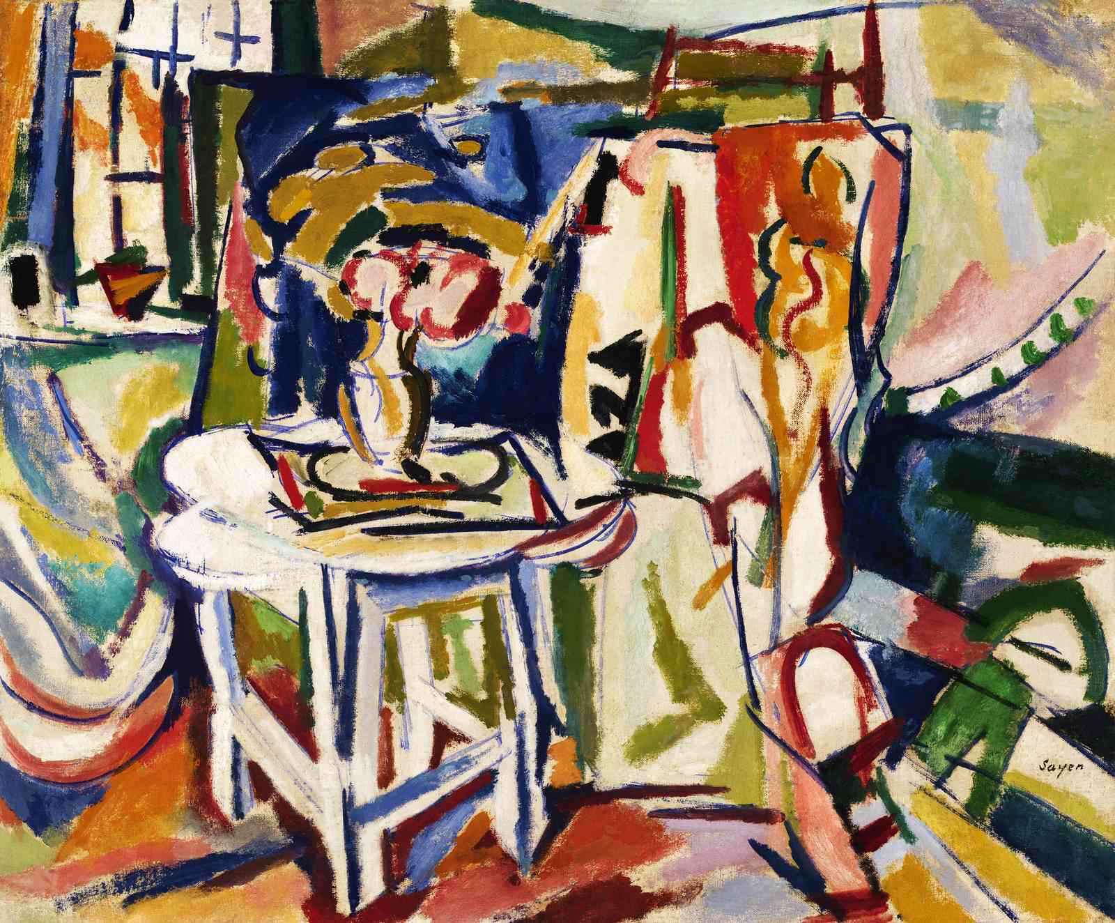 Vibrant Fauvist Still Life Wall Art